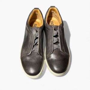 🌻NEW Børn (Born) Banks Graphite Leather Slip-On Sneaker Men's Size 9.5  $150